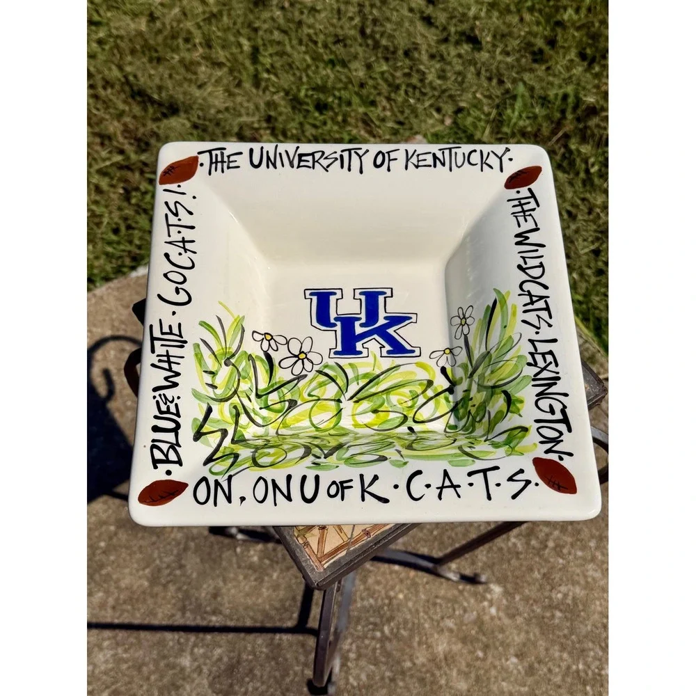 University of Kentucky Wildcats Magnolia Lane T Cabells Too Square Ceramic Bowl